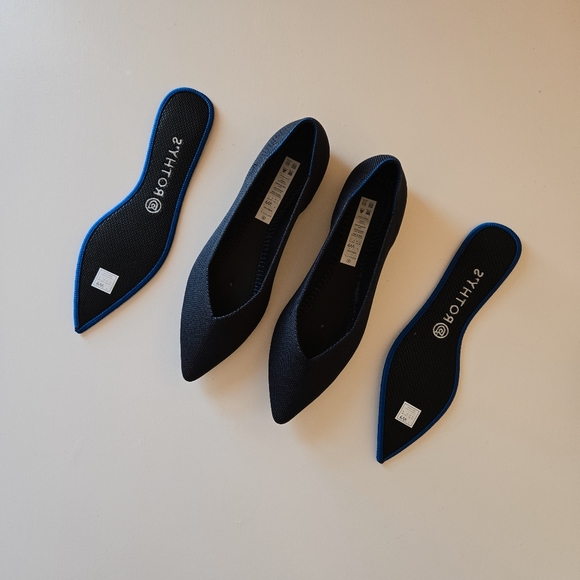 Rothys "THE POINT" Maritime Navy Slip On Comfort Ballet Flat Shoe Women's US 9 - Picture 10 of 16